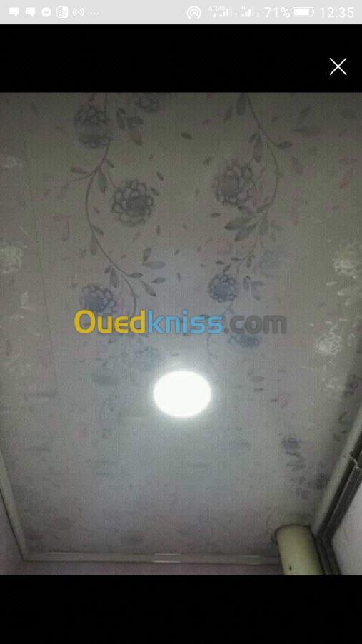 Installation de plafond en PVC