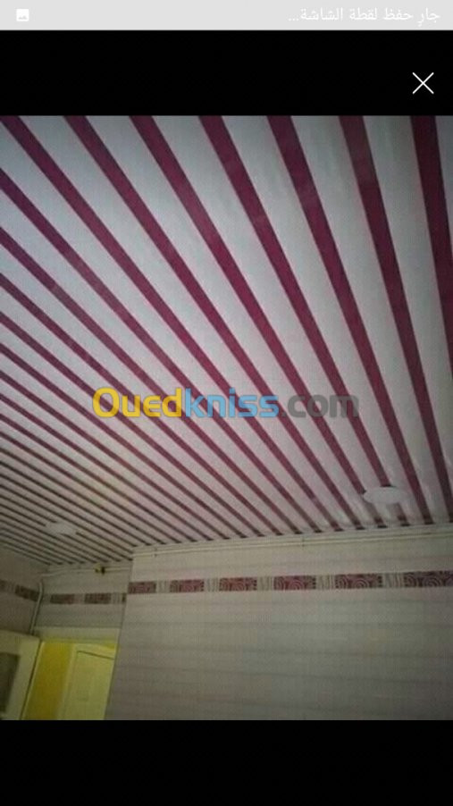 Installation de plafond en PVC