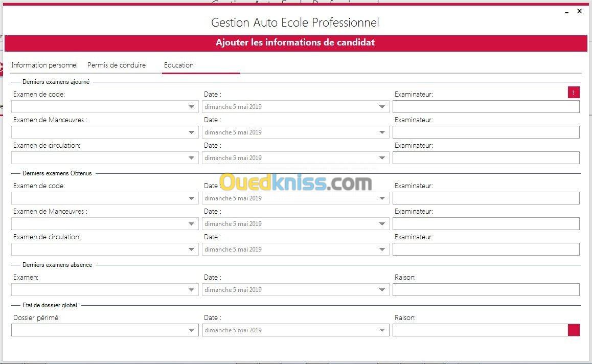 Gestion Auto Ecole Professionnel 