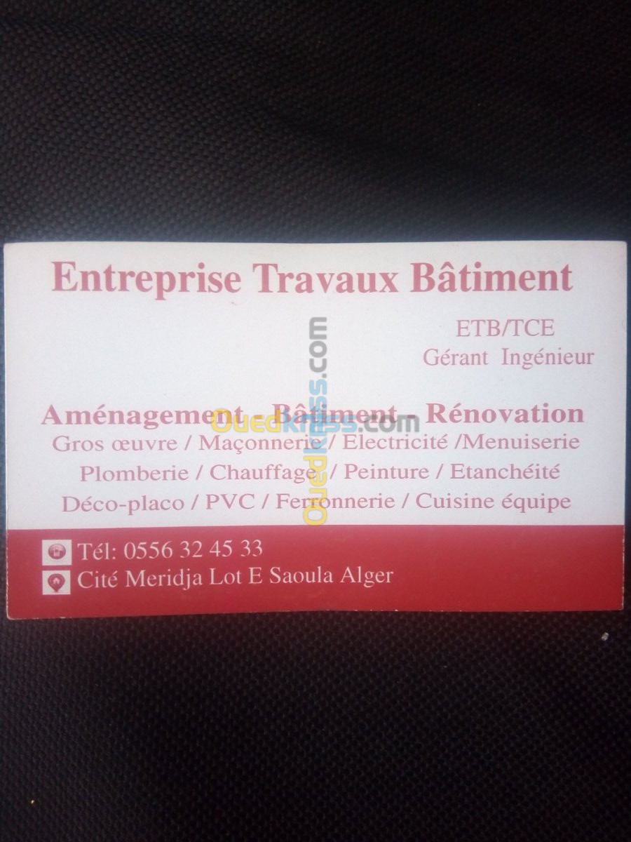 Entreprise travaux