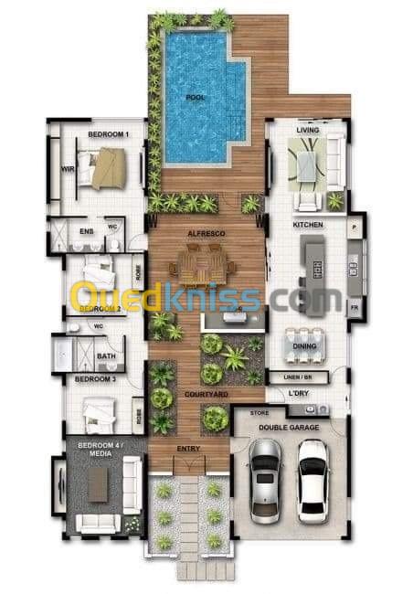 conception architecturale ,plan en 3D