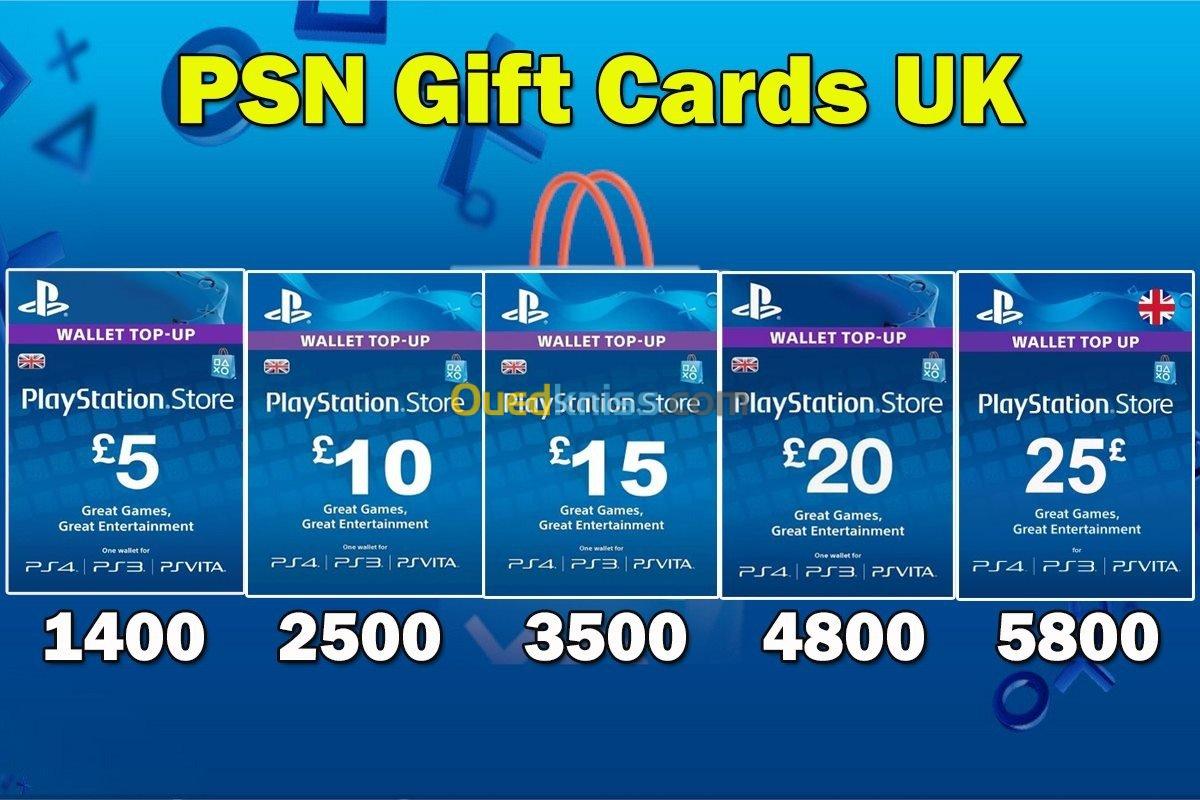 PSN Gift Cards UK (Pound)
