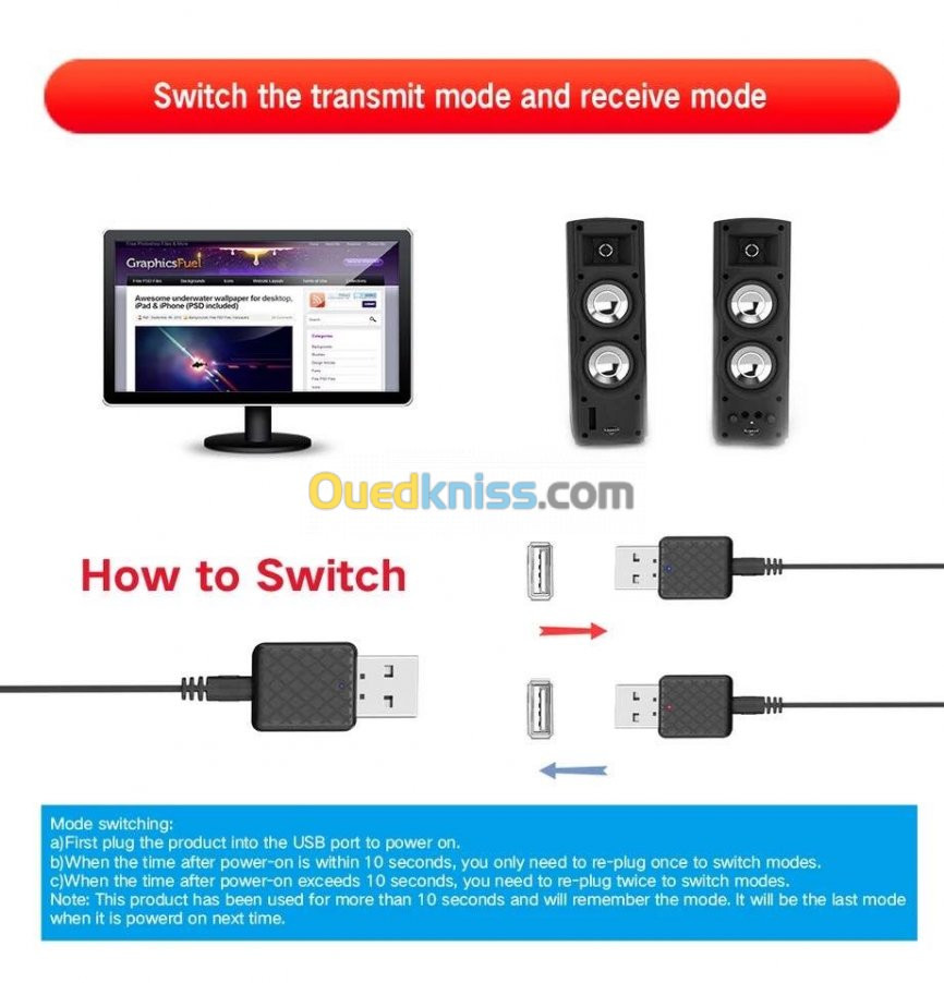 Bluetooth TV récepteur émetteurs 5.0