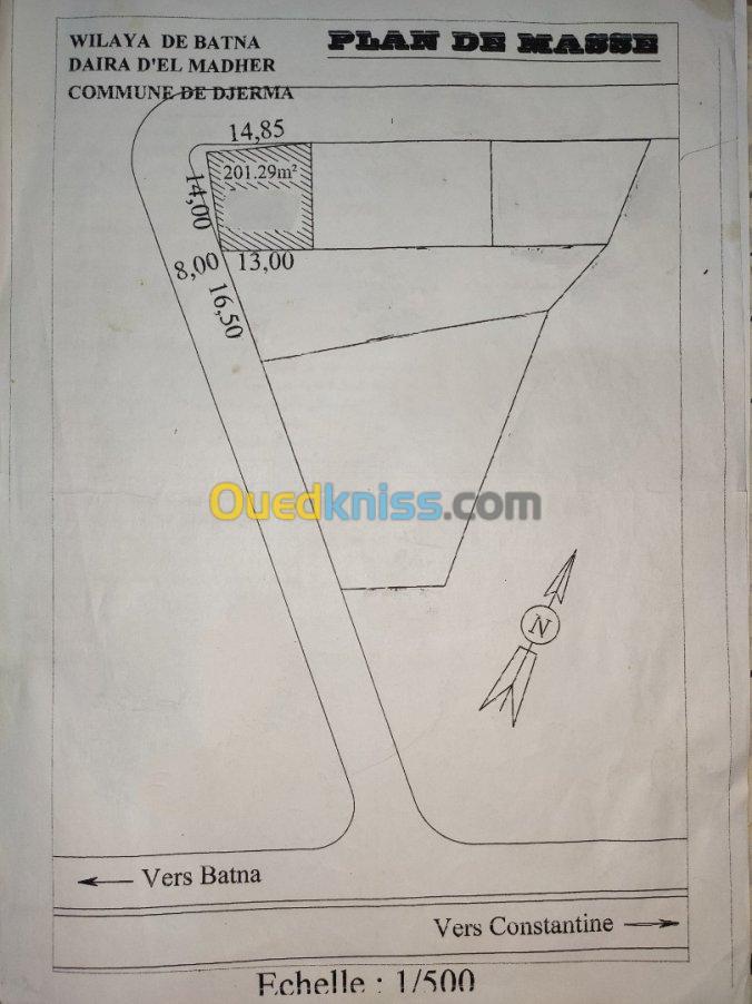 Vente Terrain Batna El madher