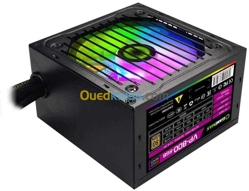 ALIMENTATION GAME MAX RGB 800/600W 80PLUS