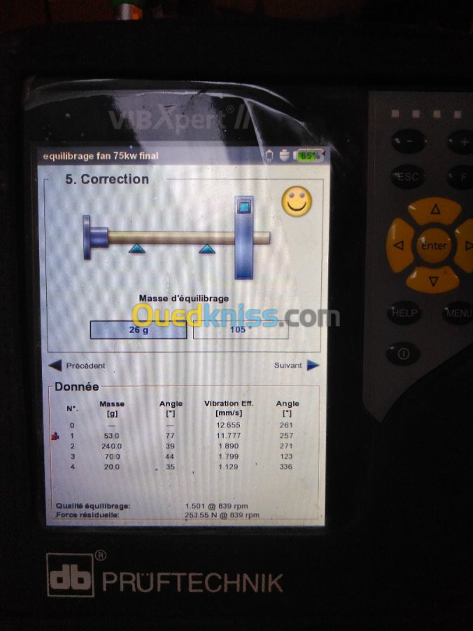 equilibrage - analyse de vibration