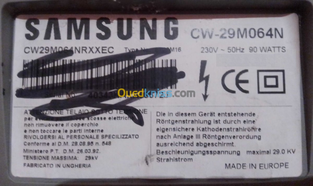 TV Samsung CW-29M064N (CPU en panne)