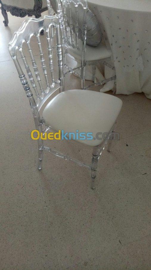 Location chaises cristal 