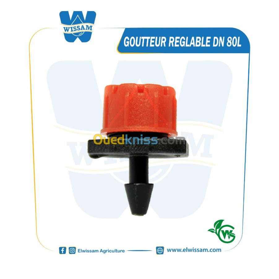 GOUTTEUR REGLABLE ROUGE 0.80L H