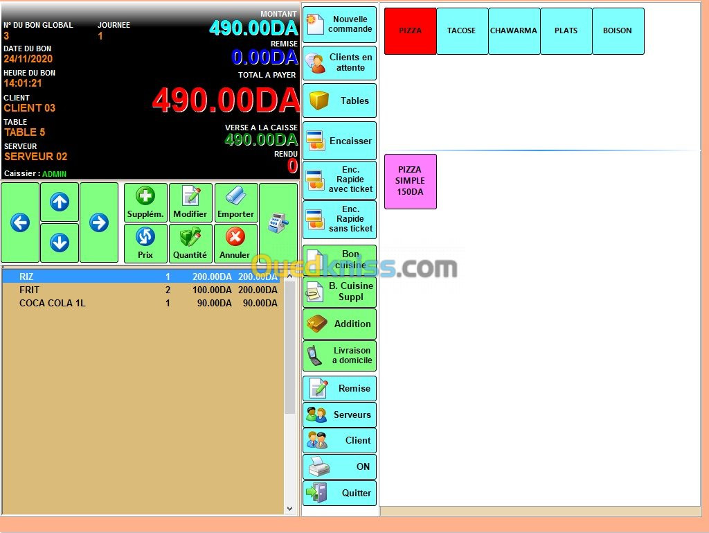 Logiciel RESTO et FAST-FOOD STANDARD OU PRO