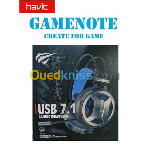 Havit Casque Gamer Gamenote 7.1 