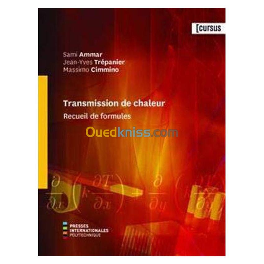 Transmission de chaleur, Recueil de formules