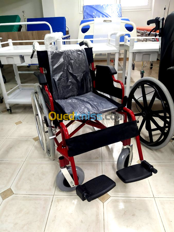 Fauteuil roulant en aluminium double freins