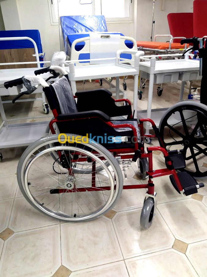 Fauteuil roulant en aluminium double freins