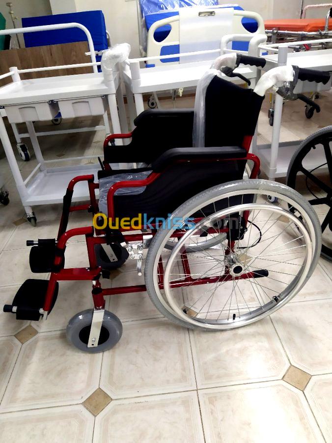 Fauteuil roulant en aluminium double freins