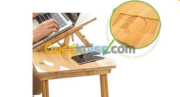 Table Bambou De Lit Pliable Multiusage