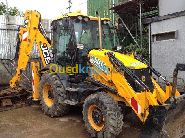 JCB 3 cx et poclain camion doble pone