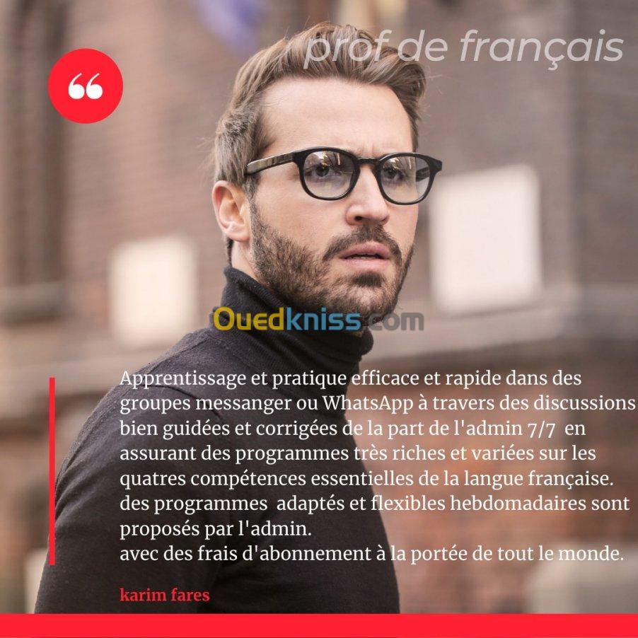 Prof de français en ligne