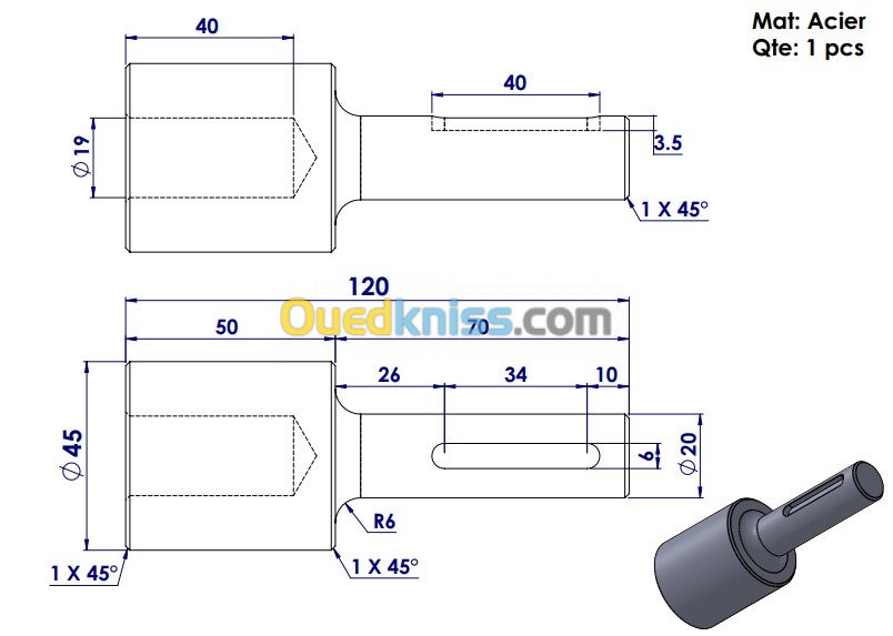 conception 2D. 3D solidworks