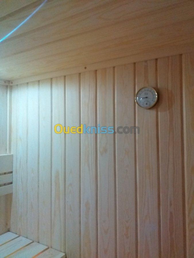 sauna sur mesure fourniture poussée 