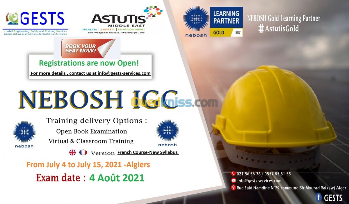 Formation HSE-NEBOSH IGC 