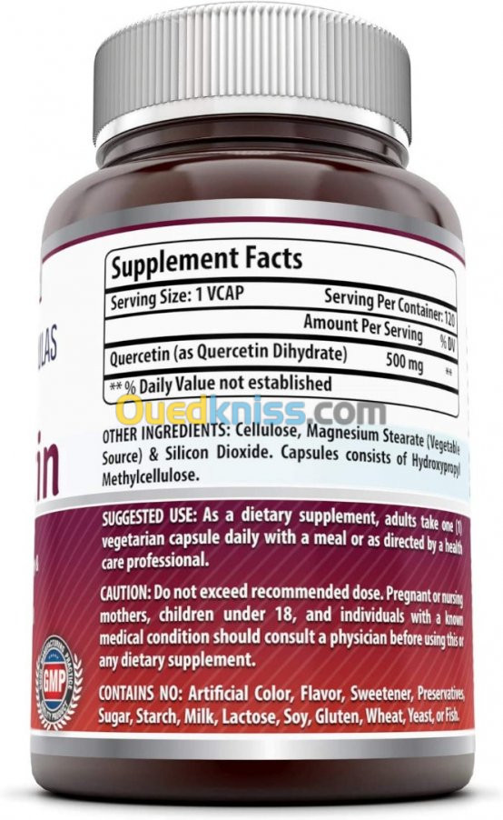 Quercetine - 500mg - 120 Capsules