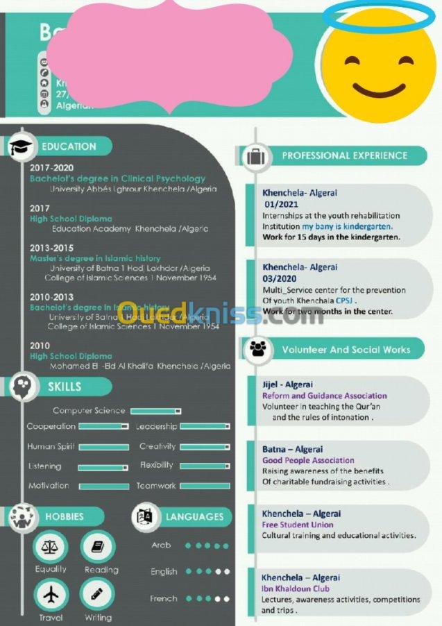 سيرة ذاتية احترافية Cv profissionnale 