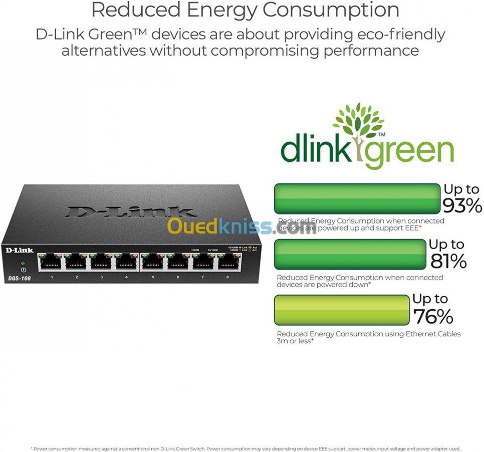 switch d-link 8 port 10/100 