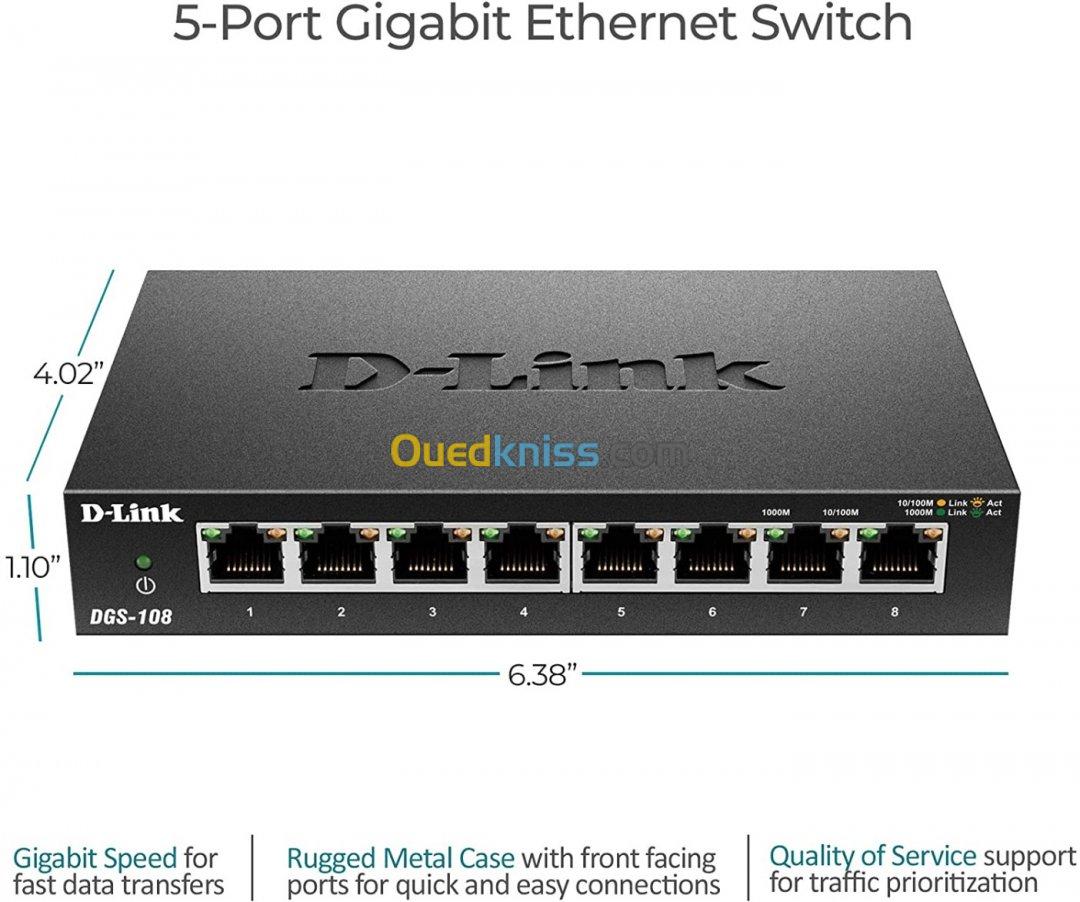 switch d-link 8 port 10/100 