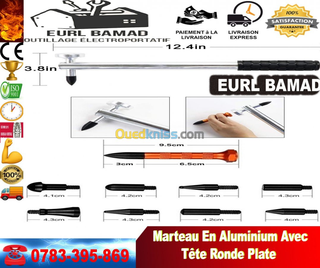 kit 10 Outils de Marteau En Aluminium 