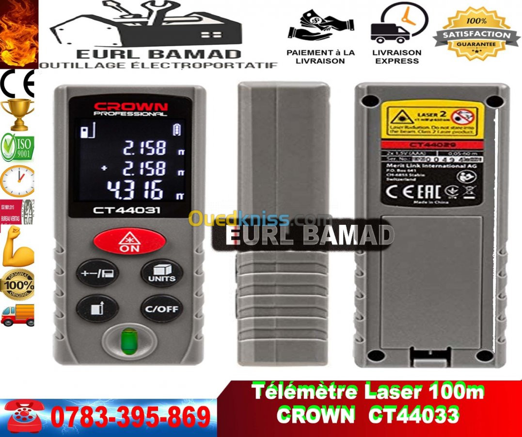 Télémètre Laser Numérique  40M/100M 