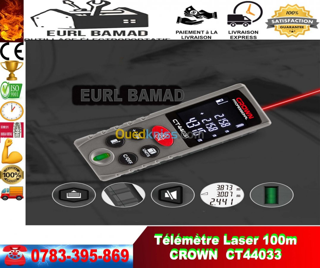 Télémètre Laser Numérique  40M/100M 