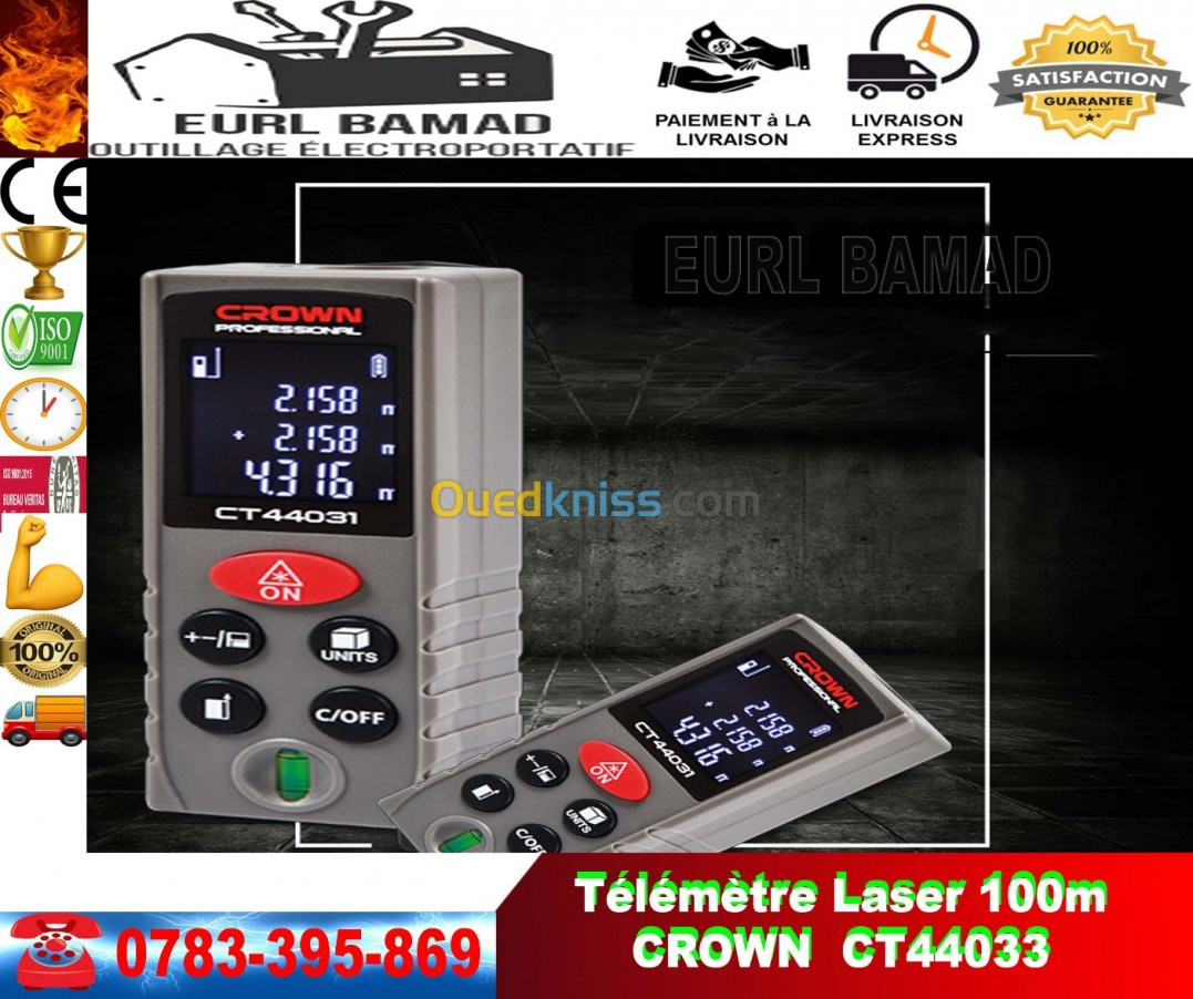 Télémètre Laser Numérique  40M/100M 