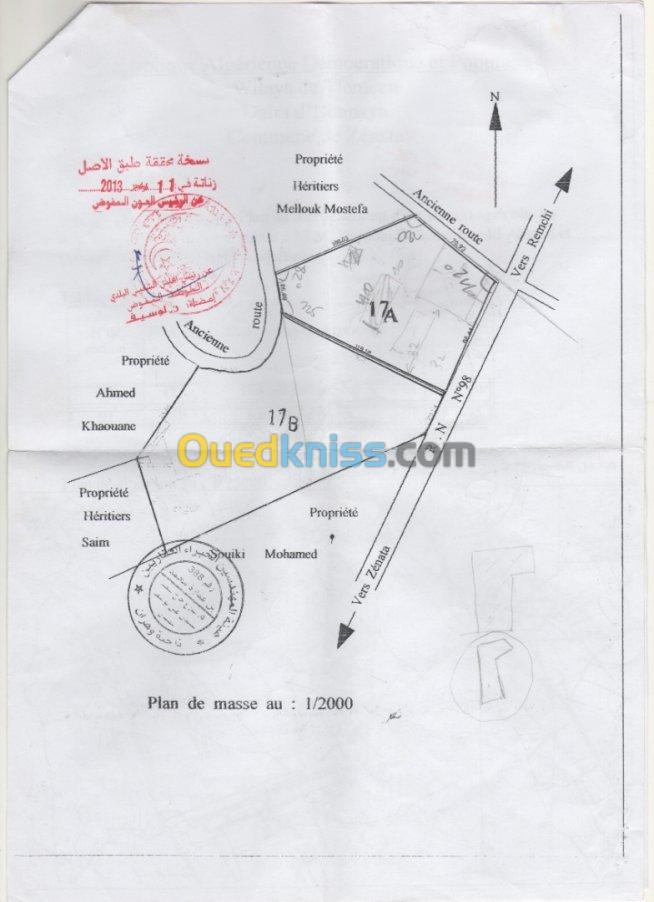 Vente Terrain Tlemcen Zenata