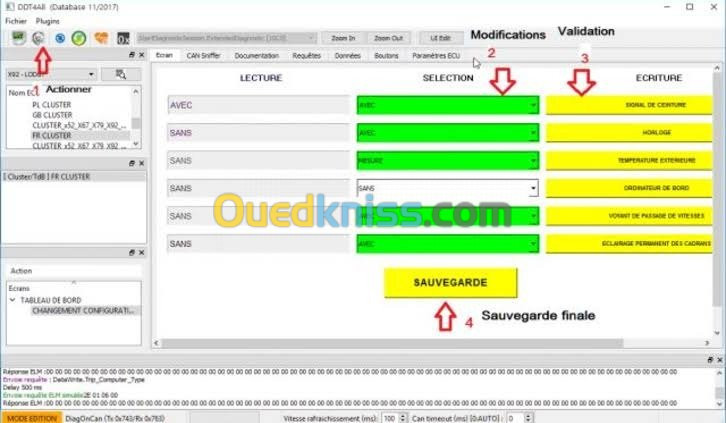 Activation option caché 