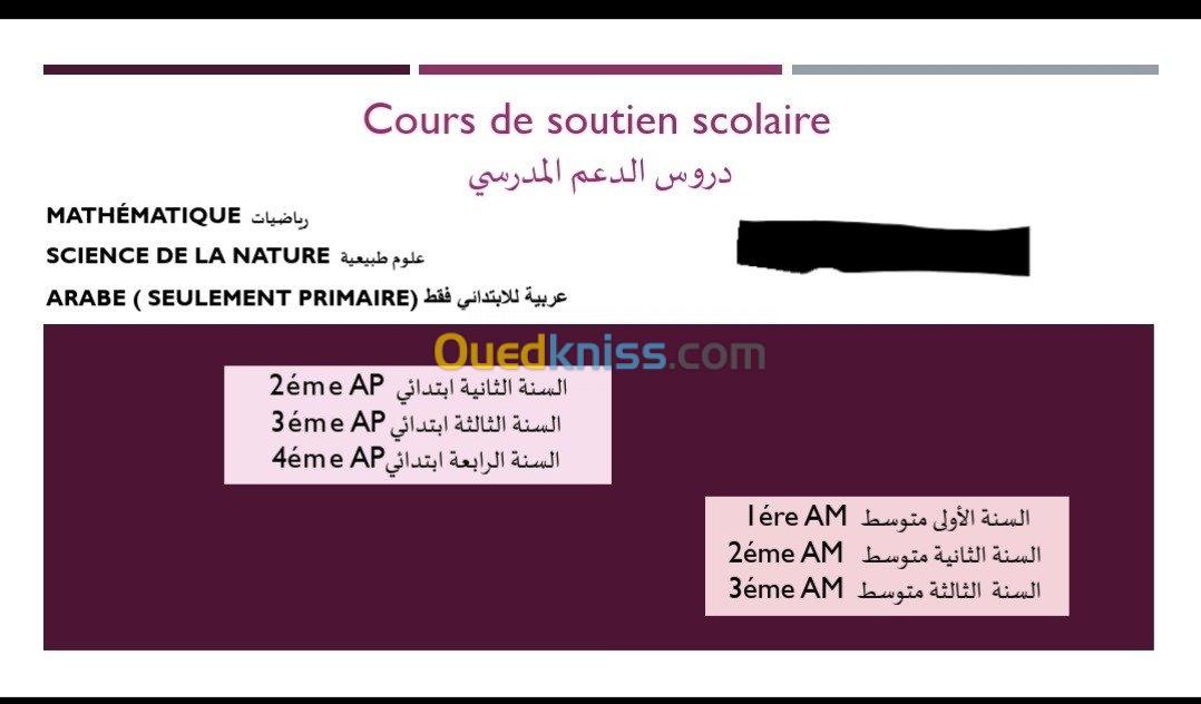 Des cours de soutien 