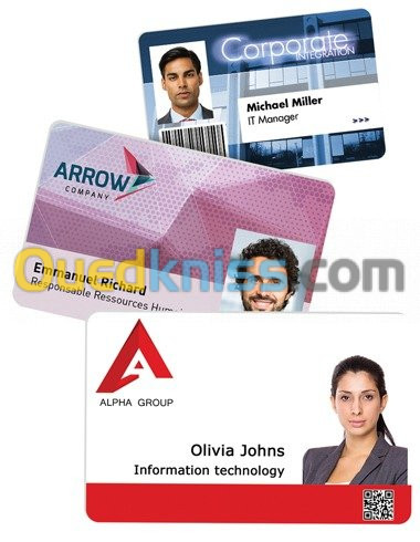 Impressions de cartes en PVC