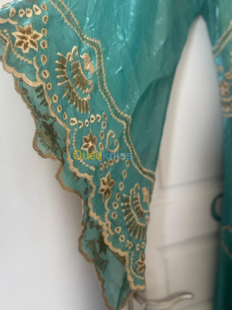 Caftan bleu turquoise 