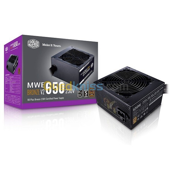 ALIMENTATION COOLER MASTER MWE BRONZE 650W V2 -  80 PLUS BRONZE