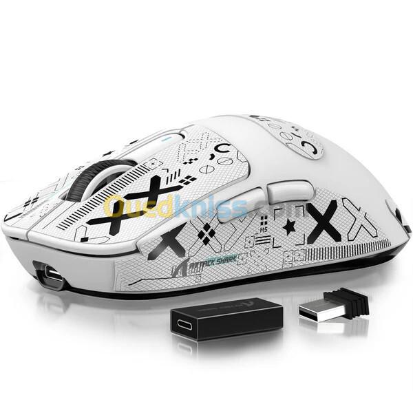 SOURIS GAMING ATTACK SHARK X3 PRO PAW-3395 4K/8K Hz, 59g SUPERLIGHT Wireless/Wired,DPI up to 26000