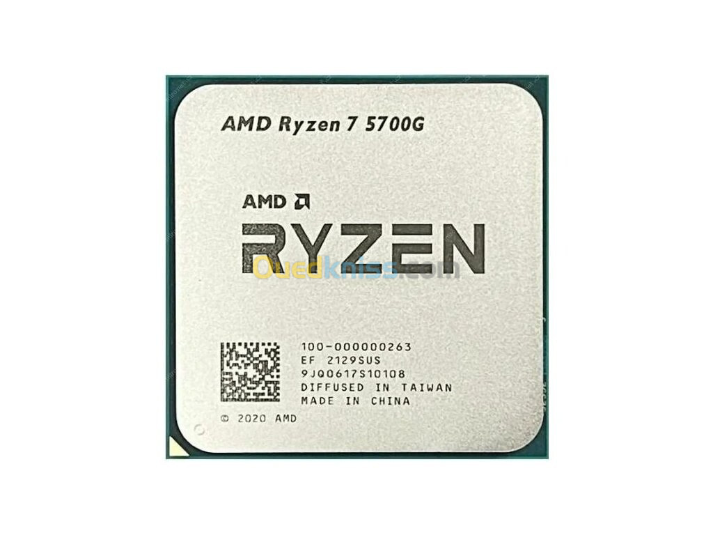 CPU AMD RYZEN 7 5700G TRAY - 8 CŒURS, 16 THREADS, AVEC RADEON GRAPHICS