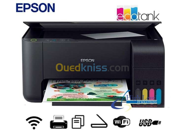 IMPRIMANTE EPSON ECOTANK L3250 PRINT + COPY + SCAN + WIFI MULTIFONCTION 3 EN 1 JET D'ENCRE RÉSERVOIR