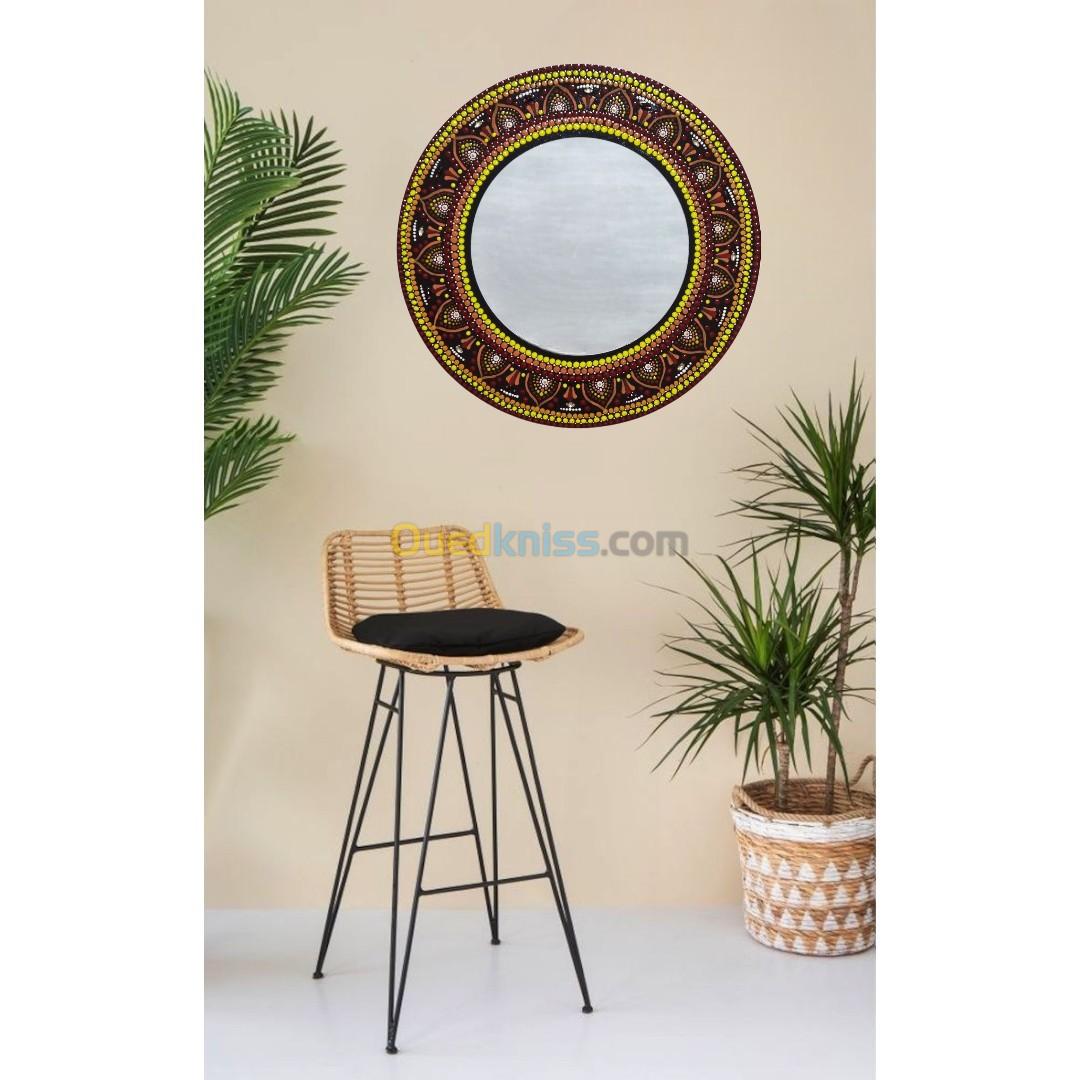 Miroir rond décor 