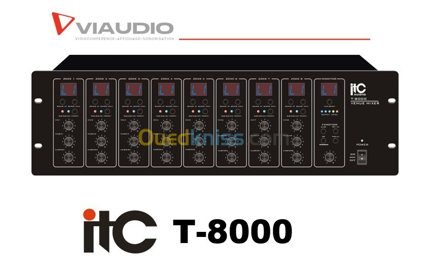 Matrice audio 8x8 et contrôleur de paginationITC T-8000
