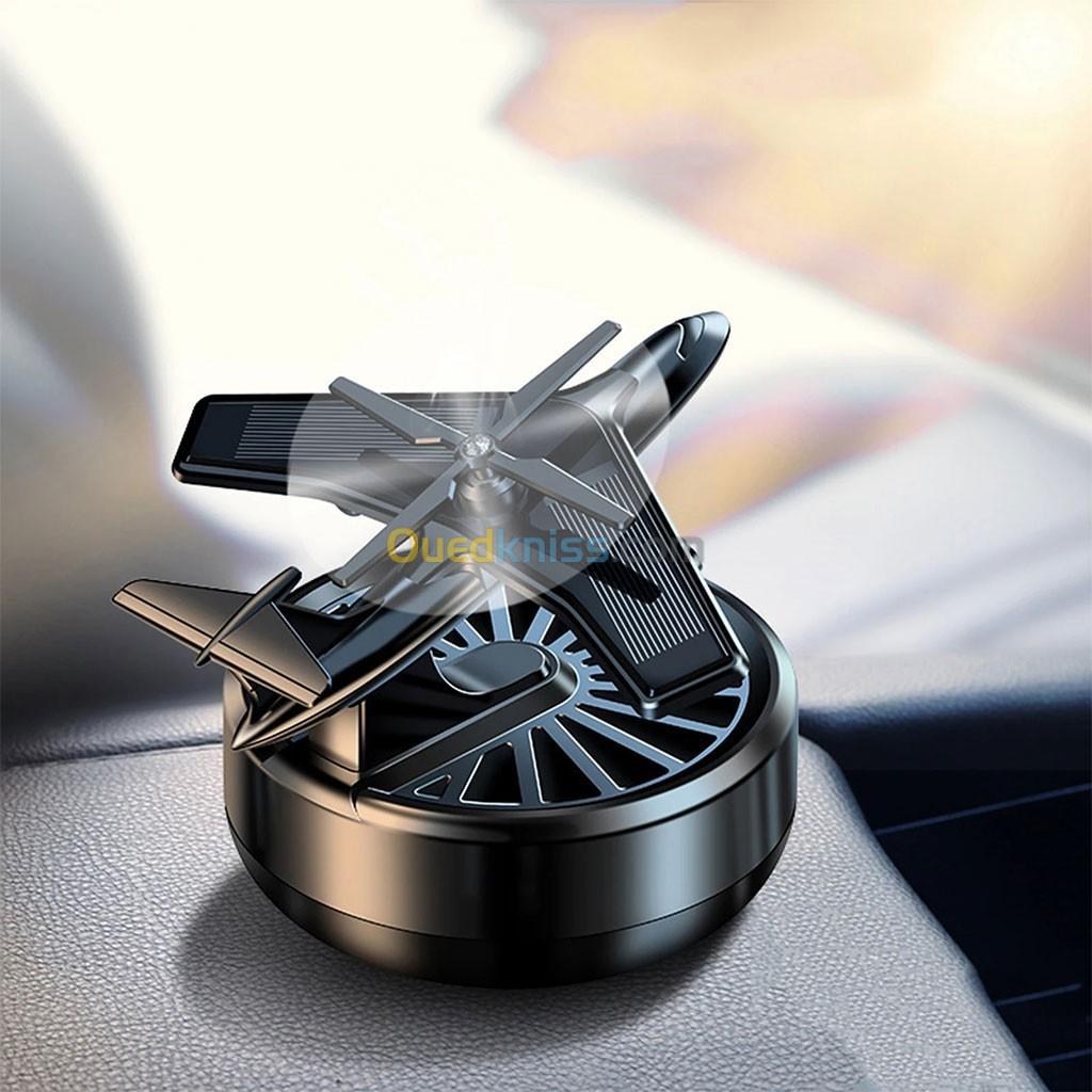 Diffuseur d arome et parfum solaire rotatif pour Voiture Forme Avion + huile essentielle