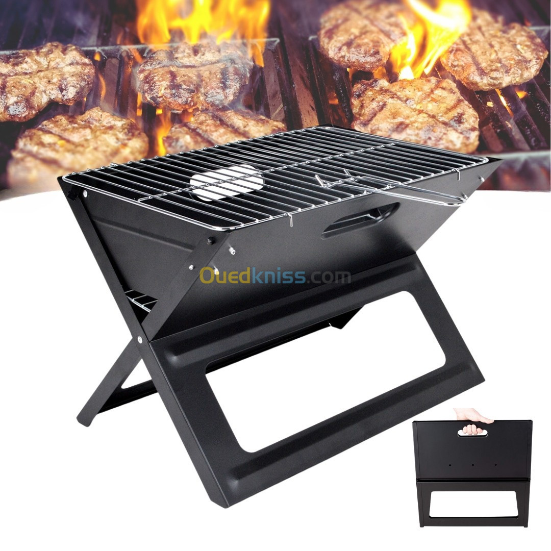  Barbecue à charbon Portable Pliable Grille sous forme de X
