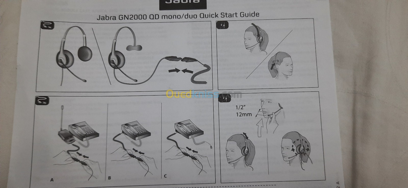 Casque JABRA GN2000 QD Mono/Duo