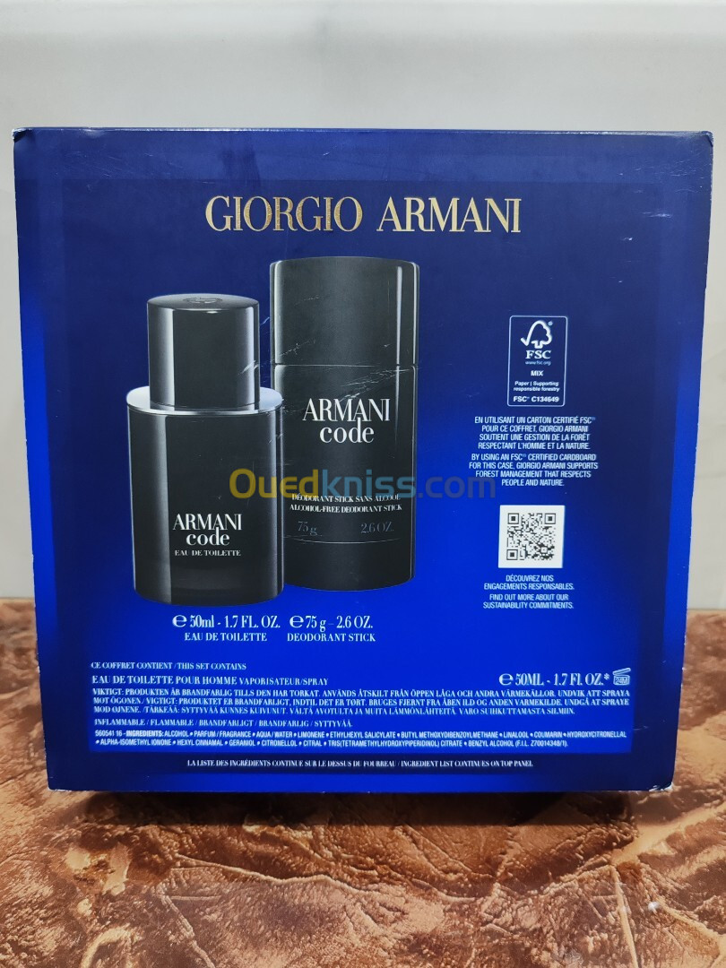 Coffret Parfum GIORGIO ARMANI CODE Original