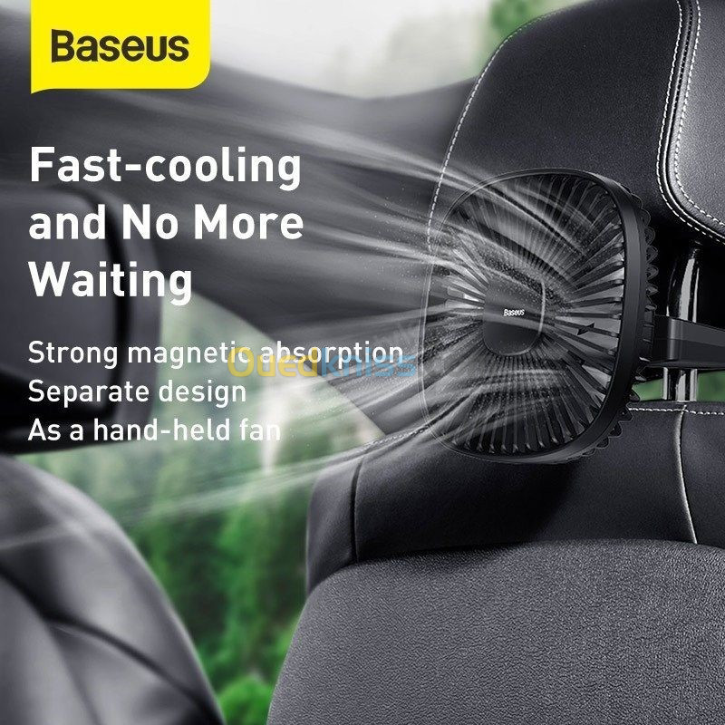 BASEUS NATURAL WIND MAGNETIC REAR SEAT FAN VENTILATEUR POUR VOITURE 