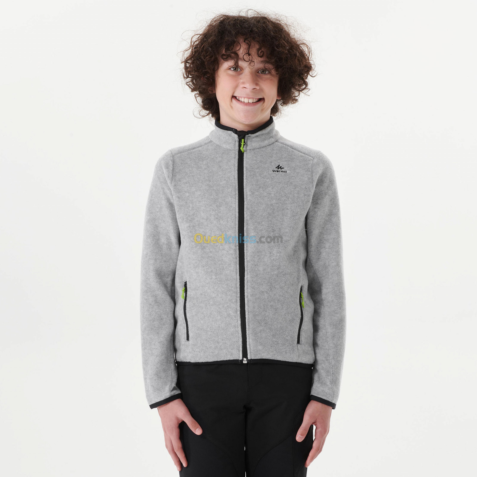 QUECHUA Veste polaire de randonnée - MH150 grise - enfant 7-15 ans